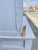 White Antique French Country Farmhouse White 2 Piece Step Back Hutch Kitchen Cupboard For Sale - Image 8 of 12
