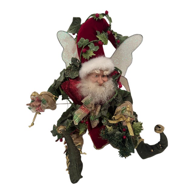 Vintage Mark Robert’s “Holly and Ivy” Large Christmas Fairy For Sale
