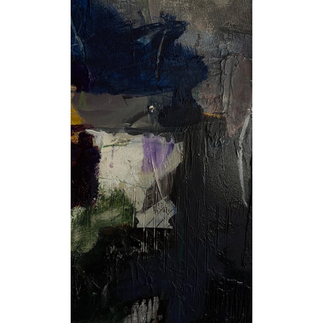 Large Contemporary Abstract Expressionist Painting in Jewel Tones "Resolution" by Michele Zuzalek For Sale - Image 9 of 11