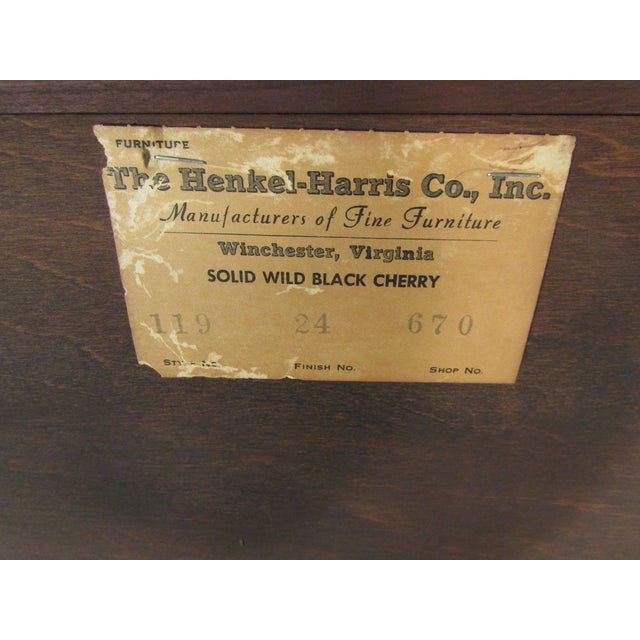 Henkel Harris Solid Cherry Chest of Drawers For Sale - Image 10 of 10