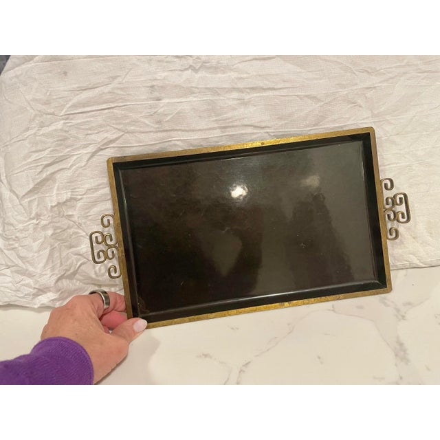 Kyes 1950s Kyes of Pasadena Moire Glaze Tray For Sale - Image 4 of 7