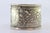 Metal Silver Napkin Ring with Raised Floral Motifs Surrounding a Monogram Card. For Sale - Image 7 of 8