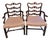 1930's-1940's Chippendale Style Ladder Back Armchairs- A Pair For Sale