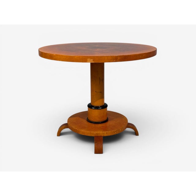 Wood Swedish Art Deco, End Table, Birch, Ebonized Wood, Sweden, 1930s For Sale - Image 7 of 9