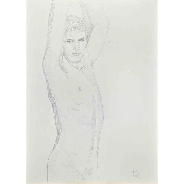 Anthony Roaland, Nude of Young Man, 1981, Pencil Drawing For Sale