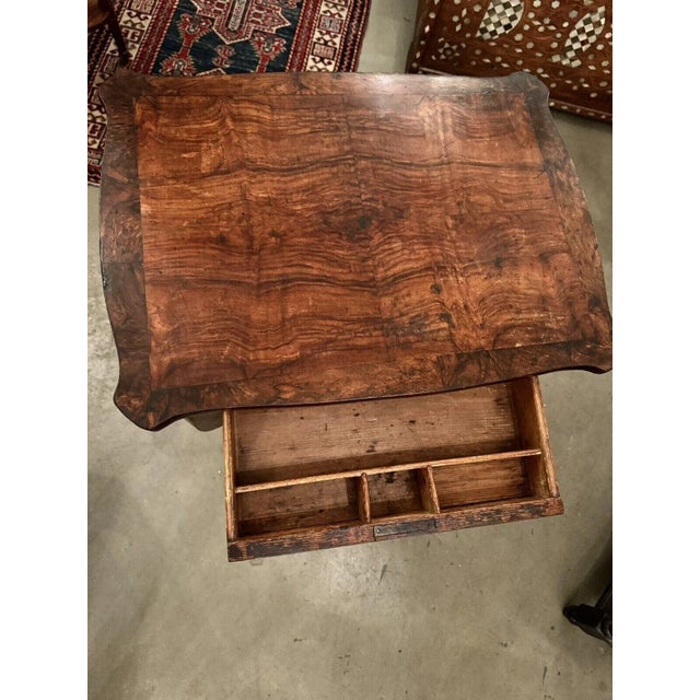 Mid 19th Century 19th Century French Fitted Drawer Mahogany Side Table With Cabriole Legs For Sale - Image 5 of 12