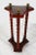 12.75" Bombay Co. Vintage Blown Glass, Mahogany & Brass Hourglass For Sale - Image 4 of 4