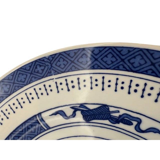 Mid 20th Century Imperial Standard China Blue and White Chinoiserie Plates — Set of 8 For Sale - Image 17 of 17