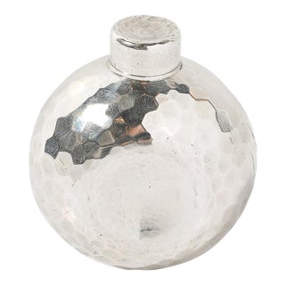 Late 19th Century Aesthetic Movement Sterling Silver Ball-Form Scent Flask by Whiting For Sale