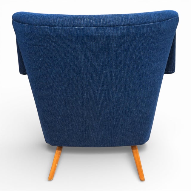 Textile Cocktail Chair in Blue from MCM, 1950 For Sale - Image 7 of 18