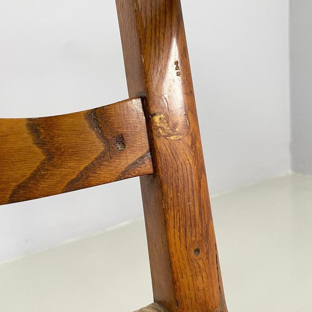 Beige Mid-Century Modern Italian Armchairs in Woven Straw and Wood, 1940s For Sale - Image 8 of 18