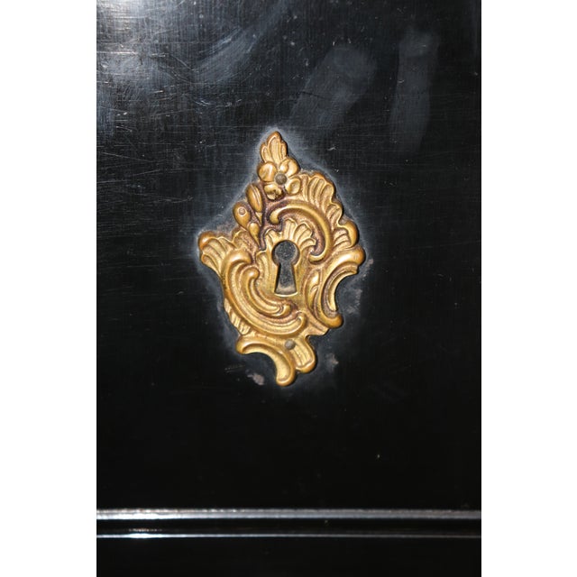 Bodart French Ebonized Bronze Mounted Louis XV Style Console Table For Sale - Image 13 of 14