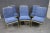 Mid Century Blue & Brass Side Chairs For Sale - Image 11 of 11