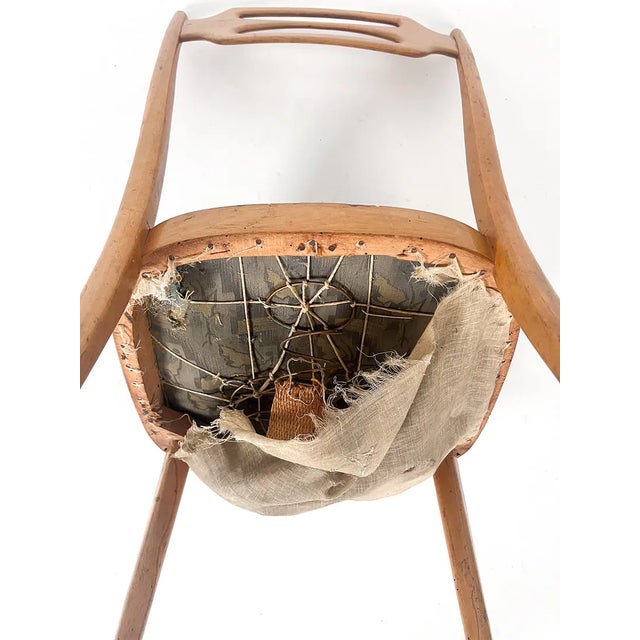 1950s Italian Dining Chairs With Sculptural Backs in the Style of Pirelli Sapsa - Set of 5 For Sale - Image 15 of 15