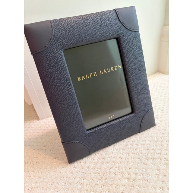 2020s Ralph Lauren Home 5 X 7 Ryan Navy Picture Frame New in Box For Sale - Image 5 of 6