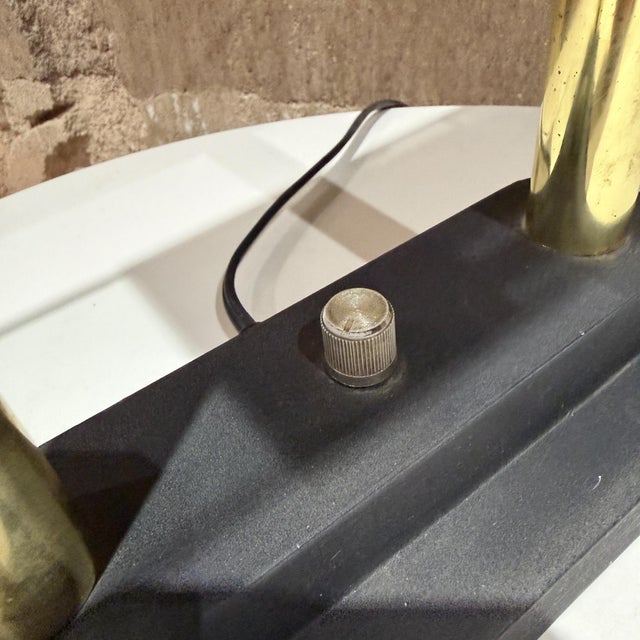 Metal Postmodern Banker's Lamp Robert Sonneman for George Kovacs Mid-Century For Sale - Image 7 of 15