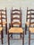 Mid 20th Century Mid 20th Century Set of 6 French Provincial Ladderback Dining Chairs With Rush Seats For Sale - Image 5 of 12