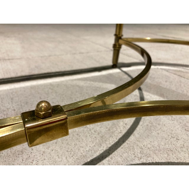 Brass Manner of Jansen Coffee Table in Maison Baguès For Sale - Image 8 of 13
