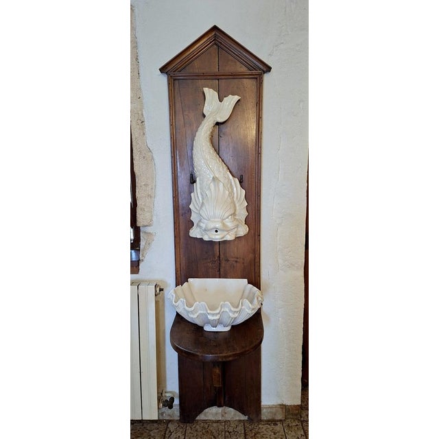 20th Century Earthenware Wall Fountain by Emile Tessier, 1890s For Sale - Image 6 of 8