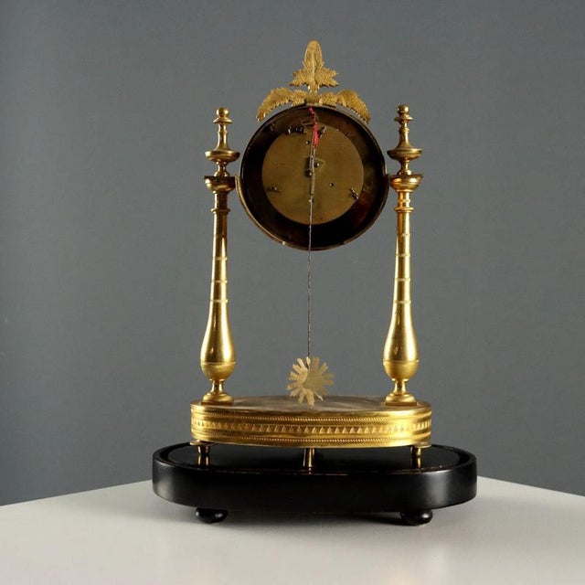 Antique Bronze Clock from Warnier à Paris, France, 19th Century For Sale - Image 10 of 11