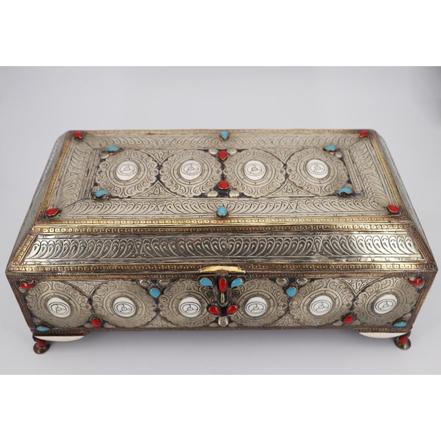Circa: 1960. Origin: North Africa. Material: Silver, Turquoise Stones, Wood and others. Item condition: Minor signs or...