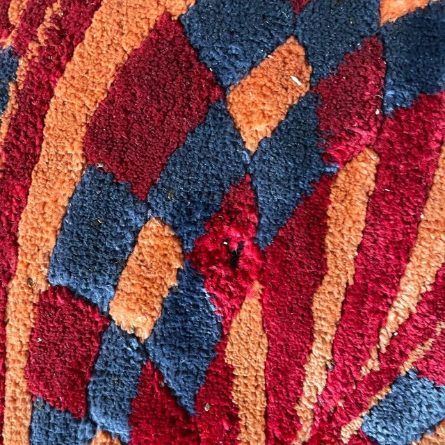 Italian Modular Sofa in Geometric Fabric and Wood, 1970s, Set of 6 For Sale - Image 16 of 18