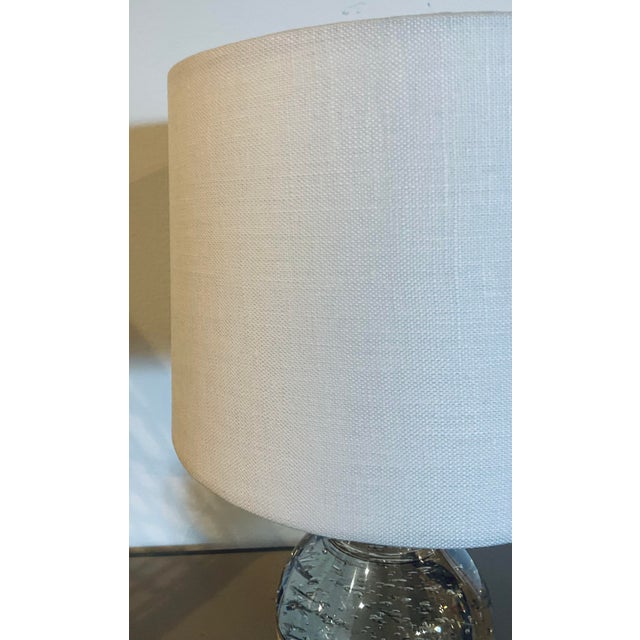 Revelation Travertine and Bubble Glass Mini Lamp For Sale - Image 4 of 5