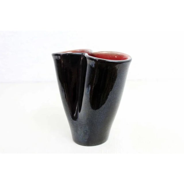 Mid-Century Modern Mid-Century Ceramic Vase from Elchinger, France For Sale - Image 3 of 11