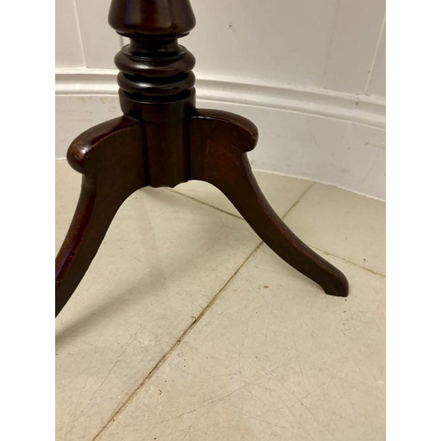 Wood Antique Mahogany Tripod Side Table, 1880 For Sale - Image 7 of 8