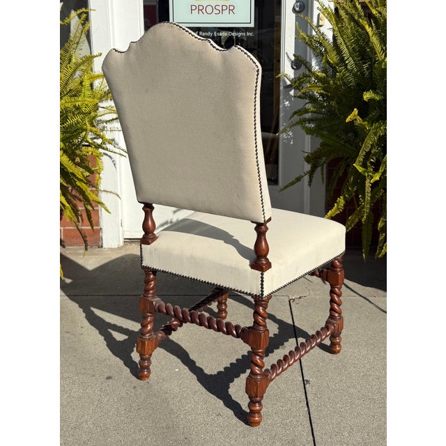 Alfonso Marina Alfonso Marina 18th C Style Twist Side Chair 1 of 2 For Sale - Image 4 of 6