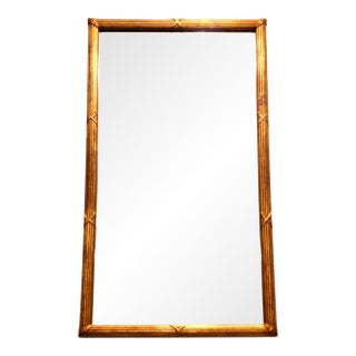 Mid-Century Modern Friedman Brothers Carved Wood Gilded Gold Leaf Overlay Mirror For Sale