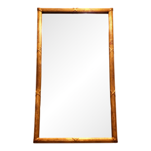 Mid-Century Modern Friedman Brothers Carved Wood Gilded Gold Leaf Overlay Mirror