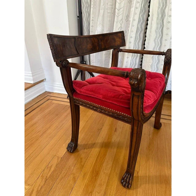 Wood Theodore Alexander Althorp Regency in the Style of Thomas Hope Armchair For Sale - Image 7 of 12