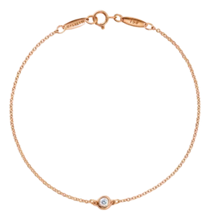 Tiffany & Co. 18ct Rose Gold Elsa Peretti Diamonds by the Yard Bracelet 0.07ct 1.3g