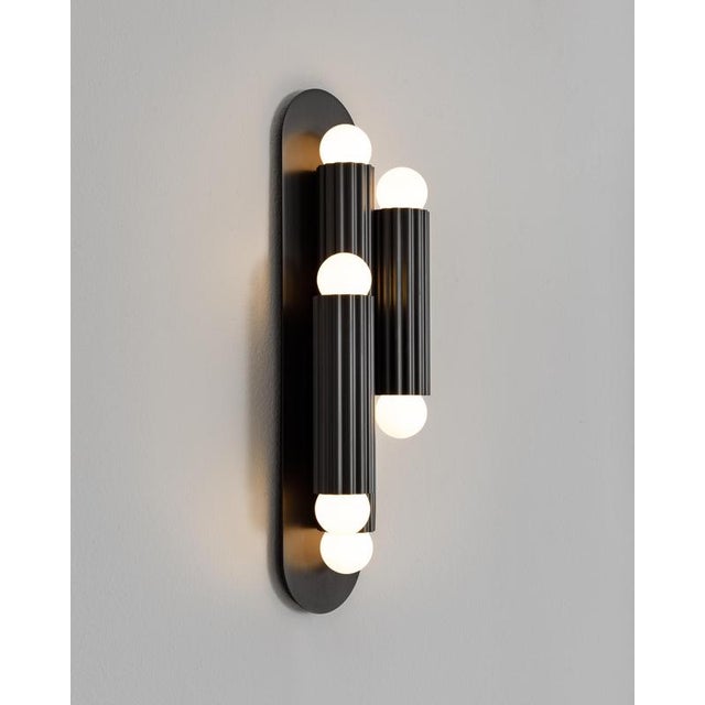 Gold Vesta Triple II Wall Sconce by Schwung For Sale - Image 8 of 18
