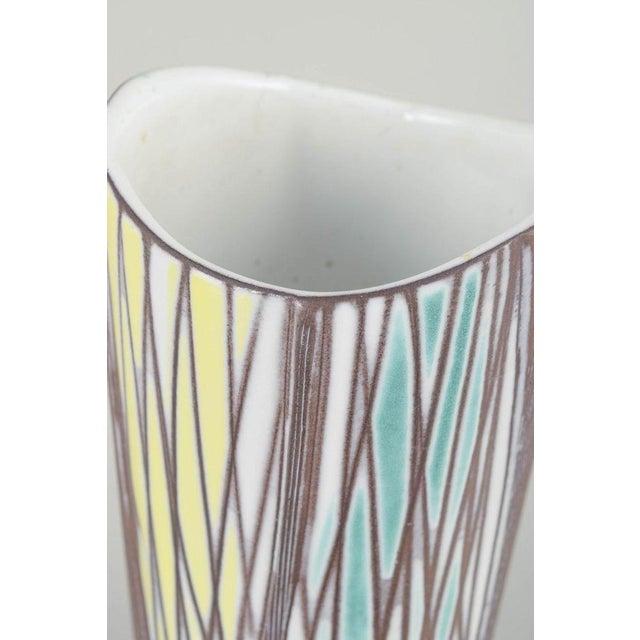 Ceramic Vase with Geometric Decoration by Mari Simmulson for Upsala Ekeby, 1950s For Sale - Image 3 of 5