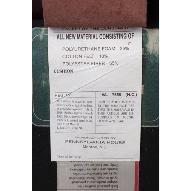 Pennsylvania House Burgundy Leather Wing Chair For Sale - Image 16 of 16