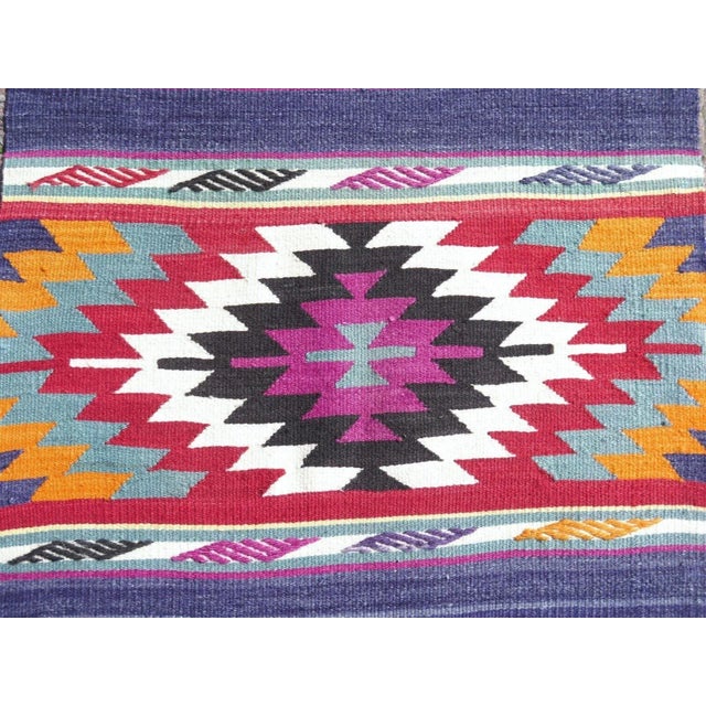 1960s Vintage Turkish Handknotted Kilim Runner -22"x103" For Sale In Raleigh - Image 6 of 13