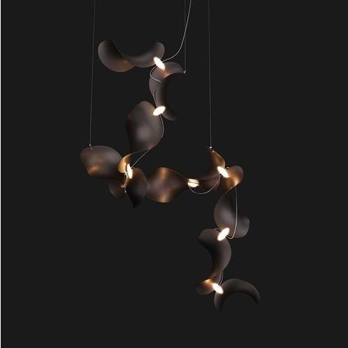 Not Yet Made - Made To Order Dune 10 Spiral Pendant Light in Silver Anodized Aluminum by Moss Objects For Sale - Image 5 of 18