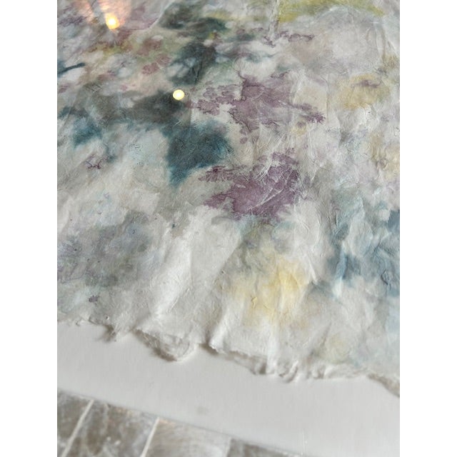 1980s 1980s Framed Abstract on Fabric For Sale - Image 5 of 12