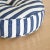 French Blue Stripe Circle Pillow For Sale - Image 3 of 5