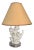 Organic White Faux Coral Lamp With Beige Paper Shade For Sale