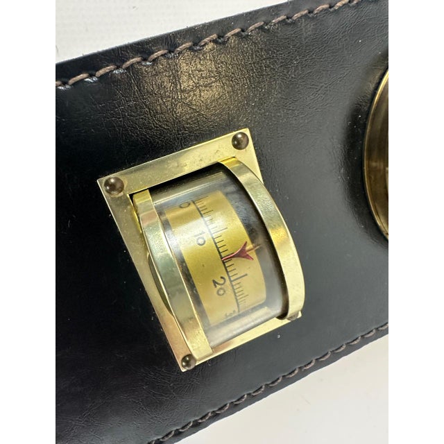 Vintage German Leather Fisher's Weather Station, 1980s For Sale - Image 9 of 11