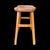 19th Century Antique Rustic Handcrafted Elm Wood Stool For Sale - Image 5 of 8