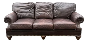 Hickory Galleries by Wesley Hall Rolled Arm Leather Sofa