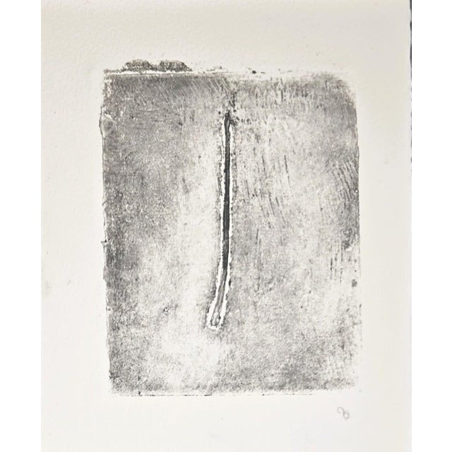 Paper Pine Needles - Becoming 01 6*7 Original Collagraph Monoprint Art by Carrie Bergey - Black White Grey- Set of 4 For Sale - Image 7 of 7