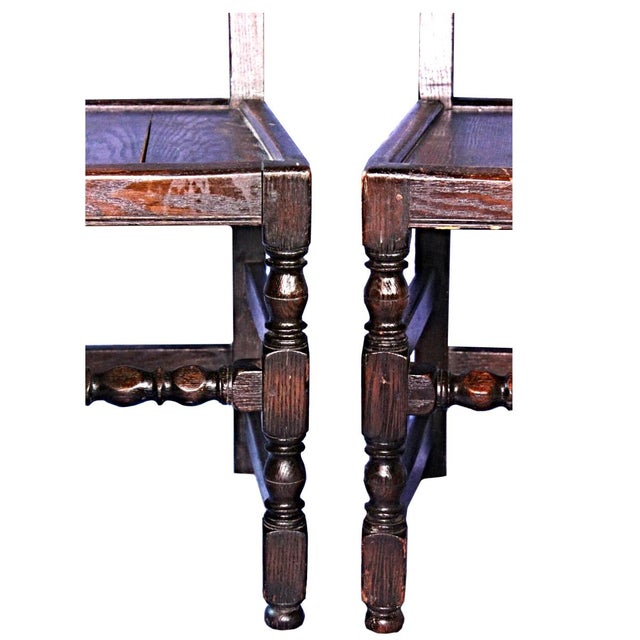 1900's Antique Kensington Furniture Oak Dining Chairs Set of 4 Chairish