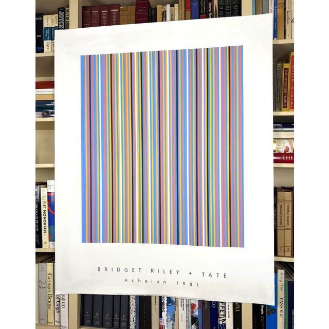 Mediterranean Bridget Riley Achaean Large Original Tate Silkscreen Print For Sale - Image 3 of 11