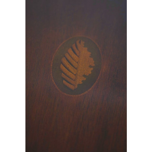 Brown Baker Federal Style Inlaid Mahogany Nesting Tables For Sale - Image 8 of 14