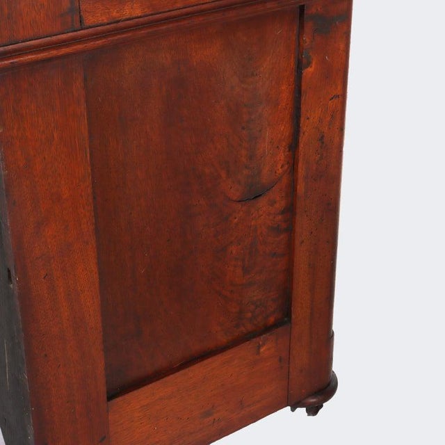 Antique Walnut 3-Drawer Marble Top Commode With Carved Pulls Circa 1890 For Sale - Image 15 of 16